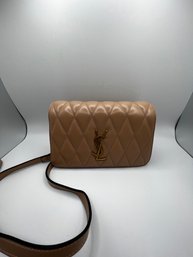 SAINT LAURENT Quilted Lambskin Crossbody Bag *not Authenticated