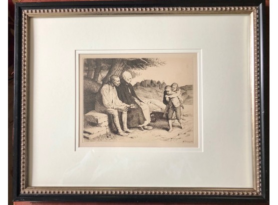 Etching Of The Collier Family By WILLIAM STRANG, RA, RE