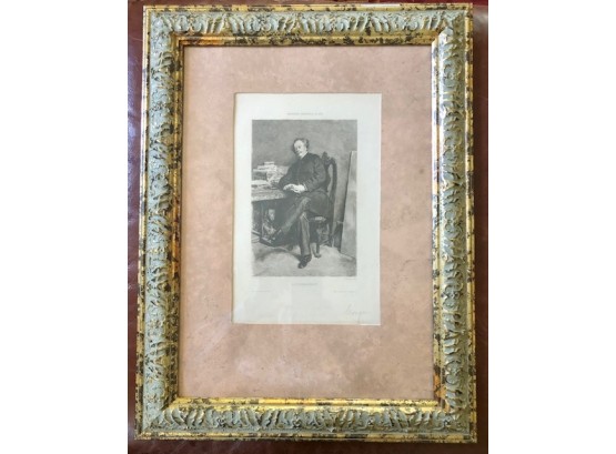 Etching Portrait Of Alexandre Dumas Fils By Meissonier