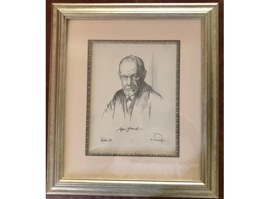 Pencil Drawing Of Sigmund Freud By PAUL HOWELL
