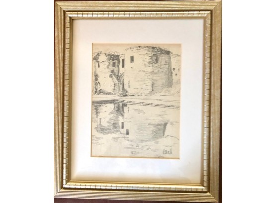 Pencil Drawing Of Barnwell Castle By PAUL HOWELL