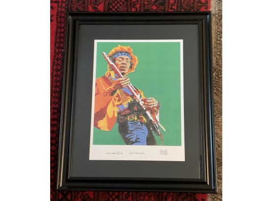 Signed Limited Edition Print Of Jimi Hendrix By PAUL HOWELL