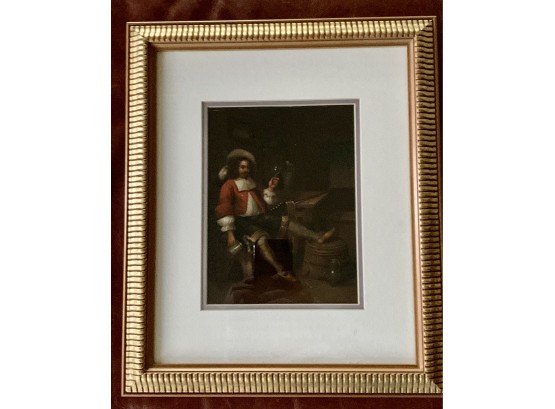 18th Century Oil On Copper Panel Of A Dutch Tavern Scene