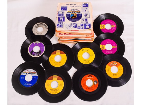 A Heap Of 65 Vintage R & B, Soul, Funk 45s Vinyl Records