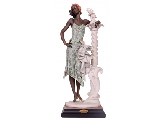 Limited Edition Giuseppe Armani Figurine Black Lady With Elephant #1181 |  
