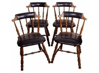 A Set Of 4 Mid-Century Barrel Chairs