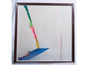 Minimalist Abstract Lithograph C.1971