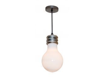 1970s Ingo Maurer Type Light Bulb Hanging Lamp