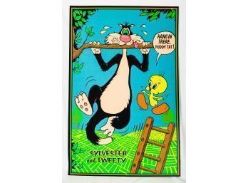 C.1972 Sylvester & Tweety Silkscreened Poster