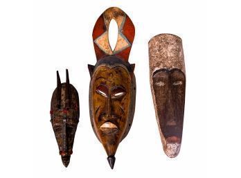 3 African Silent Masks