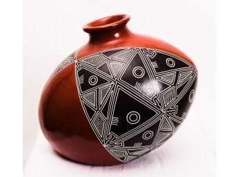 Asymmetrical Pueblo Pottery Vessel