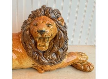 A Large 1970s Capodimonte Lion