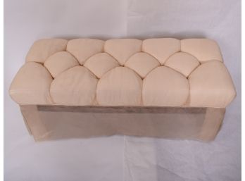 Small Tufted Silk Bench