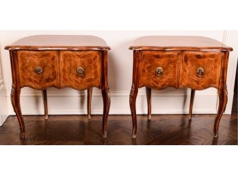 A Pair Of Italian Rosewood Bedside Tables.
