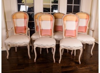 Six French Provincial Louis XV Dining Chairs.
