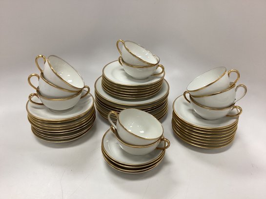 45 Pieces Haviland Limoges Tea Cups, Saucers, Plates, Bowls