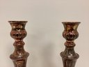 Pair Sheffield Silver Plate Candle Sticks