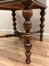 Glass Top Turned Leg End Table