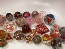 Lot Of 31 Paperweights Glass