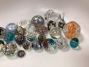 Lot Of 27 Paperweights Glass