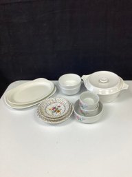 Group White Tableware And Cookware