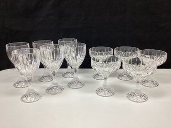 Group Unmarked Crystal Wine And Champagne Glasses