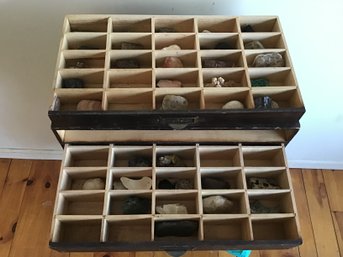 Two Drawer Speciman Rock Collection