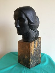 Fine Carved Stone Modernist Bust