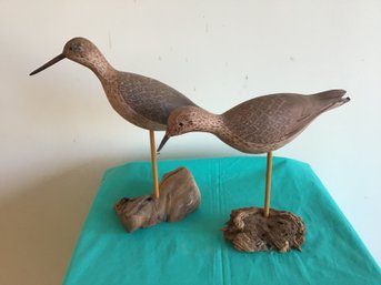 Two Bird Scupltures By The Loomers