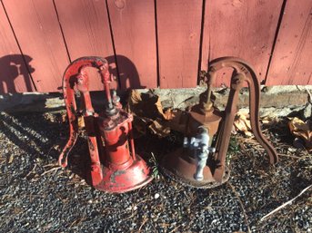 Two Antique Hand Water Pumps