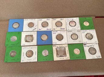 Lot Antique Canada 5 Cent Coins