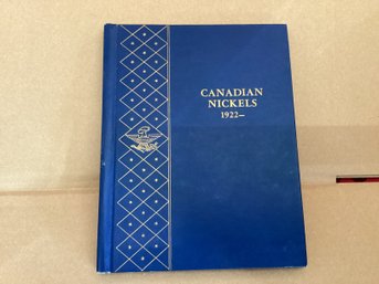 Lot Antique Canada Nickels In Book