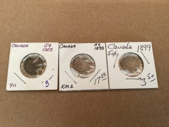 Lot Antique Canada Nickels
