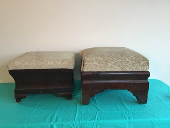 Two American Empire Footstools