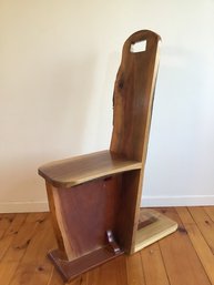 Live Edge Wood Library Chair