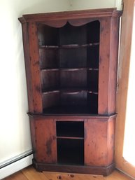 Antique American Corner Cabinet