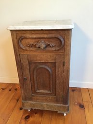 Victorian Marble Top Side Cabinet
