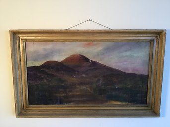 Oil On Canvas Mountainous Landscape