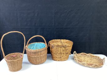 Set Of 4 Woven Baskets