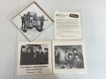 Beatles Group Of Ephemera And Interview 45s