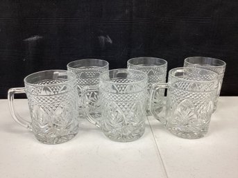 Set Of 6 Crystal Mugs