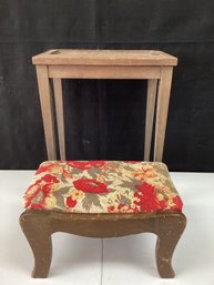 Small Table With Foot Stool
