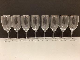 Set Of 8 Lenox Wine Glasses
