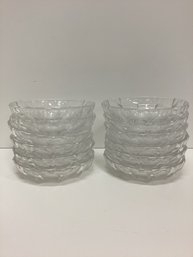 Set Of 12 Small Crystal Bowls