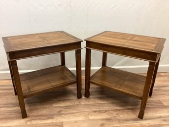 Pair End Tables With Bamboo