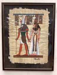 Egyptian  Artwork On Papyrus