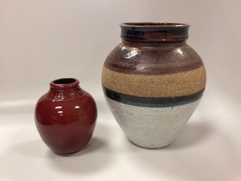 2 Ceramic Pottery Vases