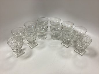 Cut Glass & Iridescent Goblets