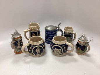 Lot Of Various Beer Steins And Mugs