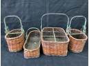 4 Baskets With Metal Handle